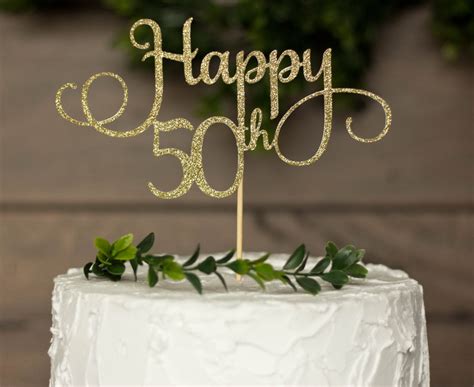 50th Birthday Party50th Birthday Cake Topper Fiftieth