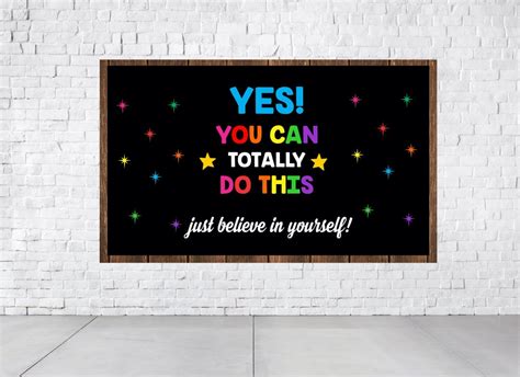 Yes You Can Bulletin Board Classroom Decoration Letters Etsy