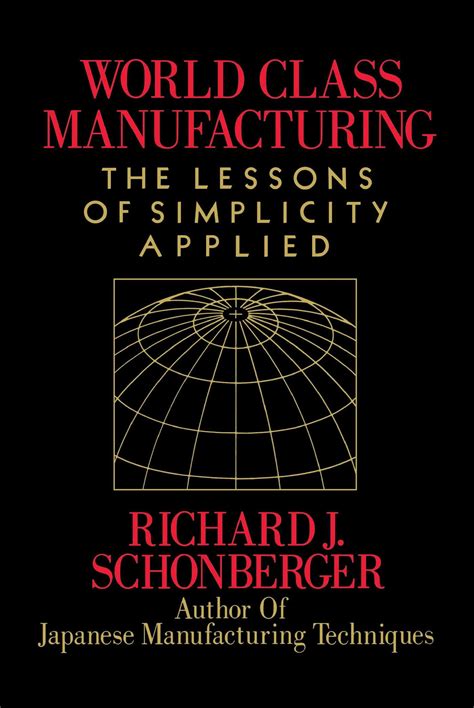 World Class Manufacturing Book By Richard J Schonberger Official