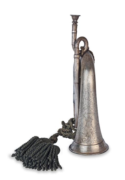 Bonhams A Silver Plated Regimental Bugle Presented To The 4th