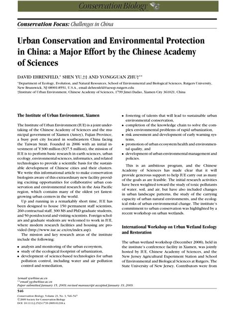 Pdf Urban Conservation And Environmental Protection In China A Major