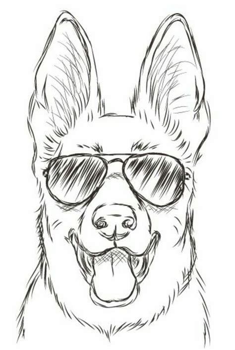 Dog With Sunglasses Easy Drawing Tutorials Black And White Pencil