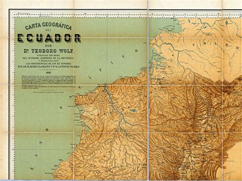 Vintage Map Of Ecuador Ecuador Wall Map Old Ecuador Map Etsy