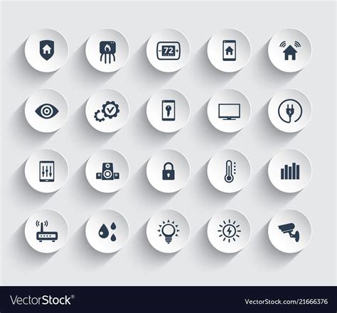 Smart House Automation System Icons Set Eps 10 File Easy To Edit