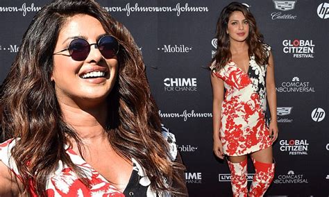Priyanka Chopra Dons Floral For Global Citizen Festival Daily Mail Online