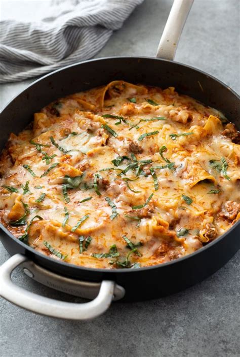 Skillet Lasagna Recipe Flavor The Moments