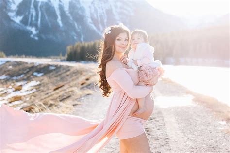 Justine Winter Maternity Session In Canmore Alberta Winter Lotus