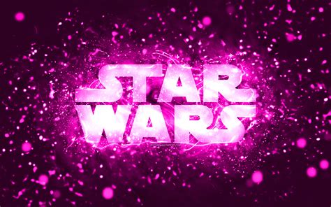 Download Wallpapers Star Wars Purple Logo 4k Purple Neon Lights