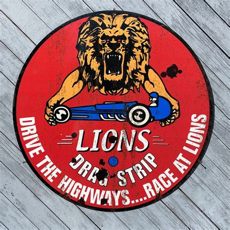 Plaque Publicitaire Lions Drag Strip