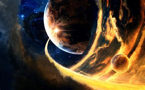 Planet Space Art Stars Wallpapers Hd Desktop And