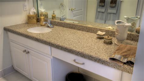 Whether it be wood, concrete, marble, or limestone, choose countertops that suit not just your needs but adds warmth to an otherwise cold space. 32 interesting bathroom countertop granite tile picture ...