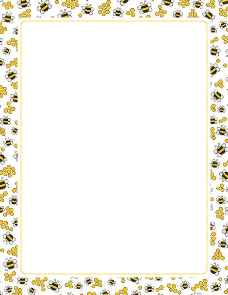 A Page Border With Bees And Honeycombs Free Downloads At