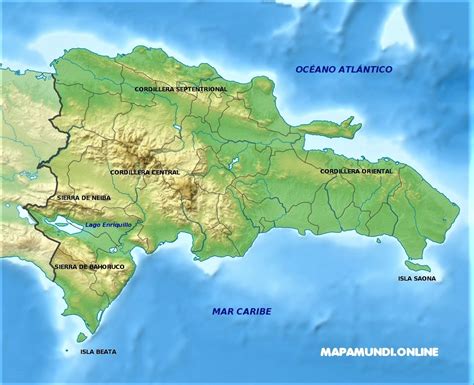 Republica Dominicana Mapa Fisico