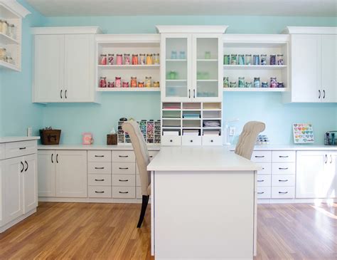 Its manufactured wood frame features a cabinet and four shelves that become covered when you fold the desk inward. Craft Room Storage Ideas & Organization Systems ...