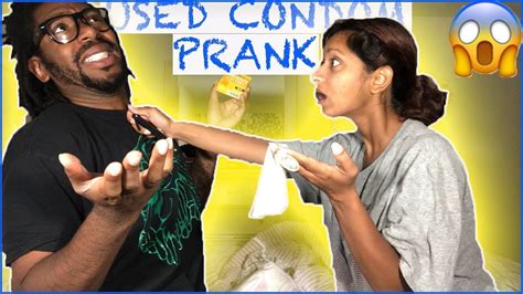 used condom prank on girlfriend gone wrong 😱 youtube
