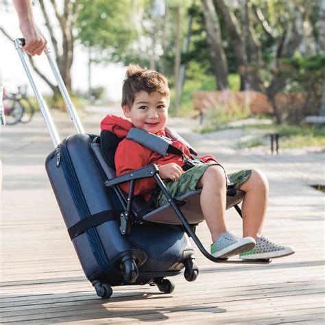Sitalong Toddler Luggage Seat Travel Chair For Kids Think King