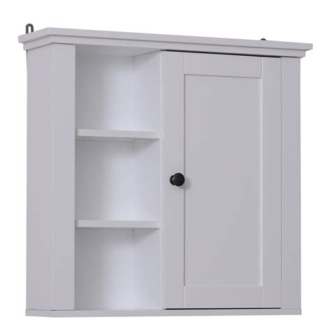 How about wall mounted bathroom #cabinets? HOMCOM 21" Wood Wall Mount Bathroom Linen Storage Cabinet ...