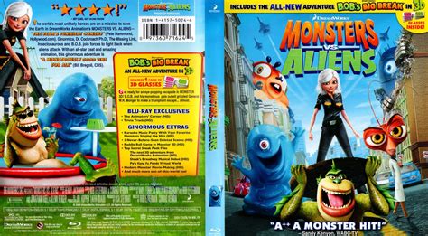 Monsters Vs Aliens 2009 R1 Blu Ray Cover Dvd Covers And Labels