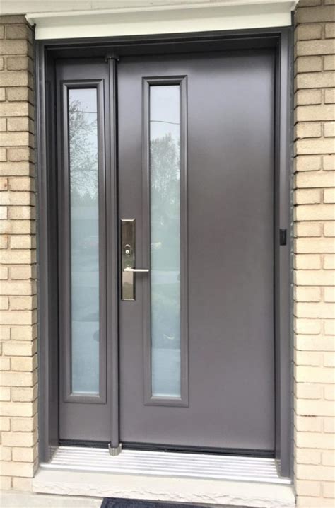 Steel Door System Contemporary Style With Hinged Sidelight Oakville