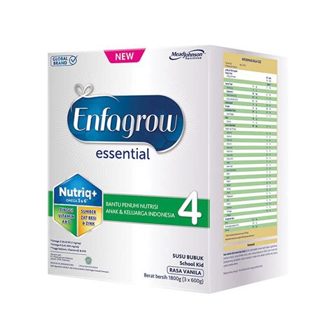 Enfagrow Essential 4 Vanila 1800gr Rajasusu