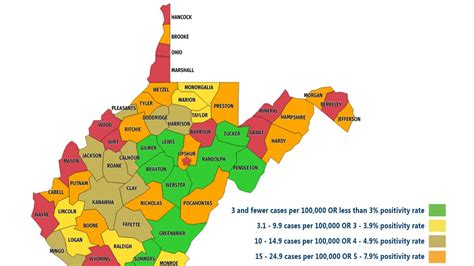 Seven Wv Counties In Our Region Orange Or Red In Latest Wv Education Map