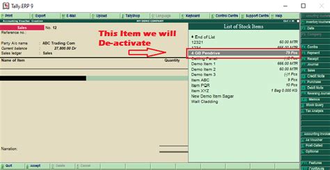 How To Deactivate Stock Item From Tallyerp 9 How To Hide Stock Item