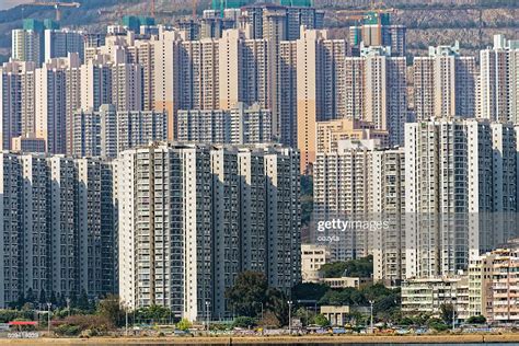 High Density Residential Buildings In Hong Kong High Res Stock Photo