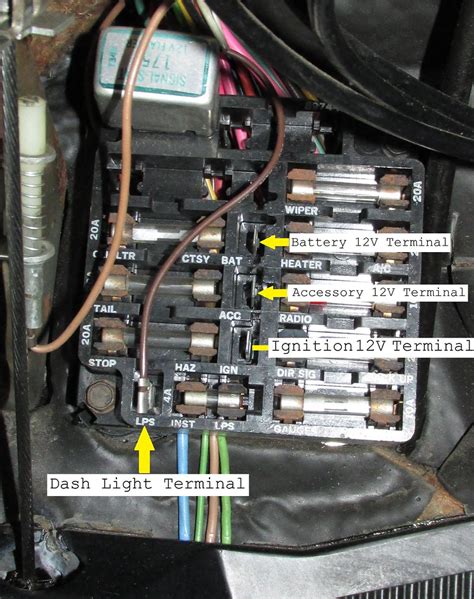 Location (pictures) and function of each fuse. radio wiring - Chevelle Tech