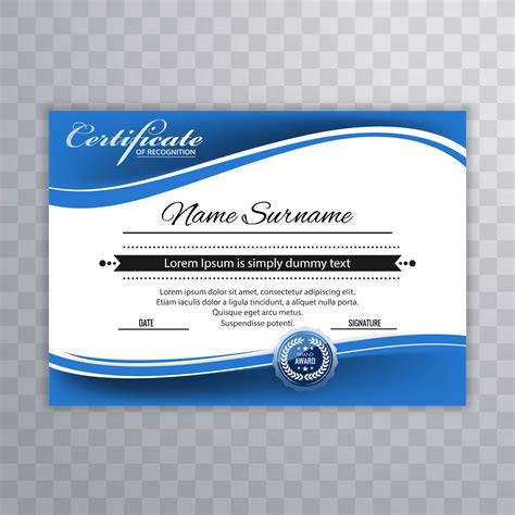 Premium Modern Certificate Of Appreciation Template With Wave De 243806