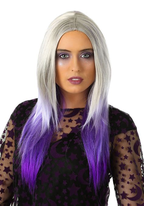 Purple And Grey Ombre Wig For Women