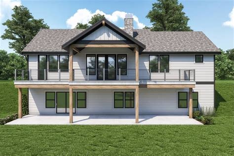 Walkout Basement Craftsman Style House Plan 8752 Lake Front House Plans