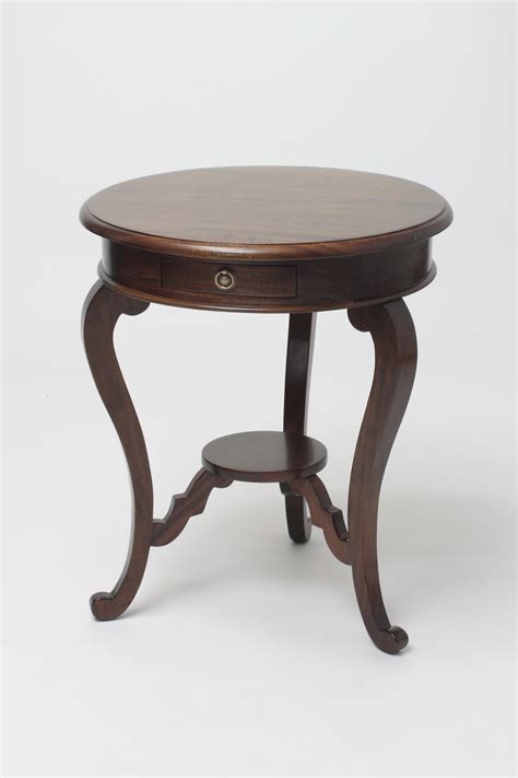 Antique Round Side Table Laurel Crown