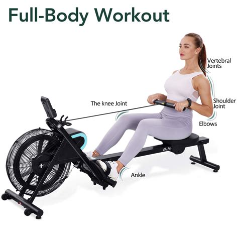 Maxkare Rowing Machine Foldable Rower For Home Use Air Resistance Adju