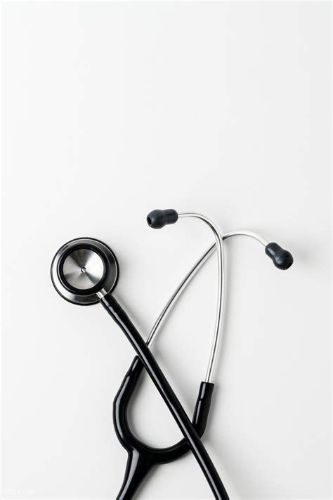 Medical Stethoscope On A White Background Free Image By