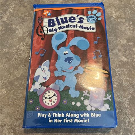 Blues Clues Blues Big Musical Movie Vhs 2000 Nick Jr Blue Clamshell