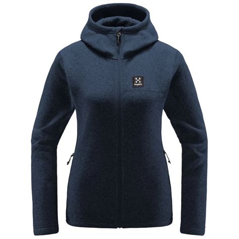 Haglöfs Womens Swook Hooded Fleece Jacket Tarn Blue Sportpursuitc