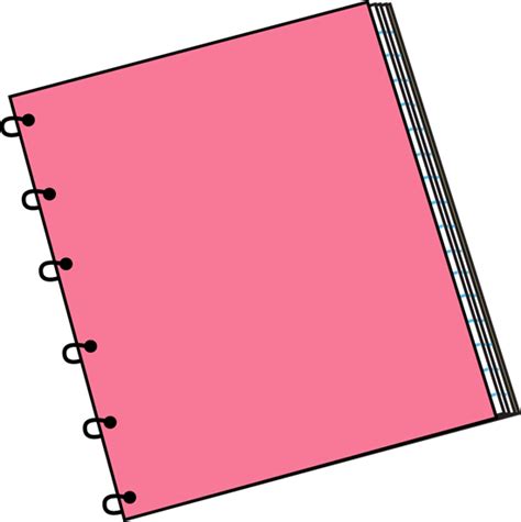 Paper Notebook Clip Art Pink Rectangle Cliparts Png Download 550