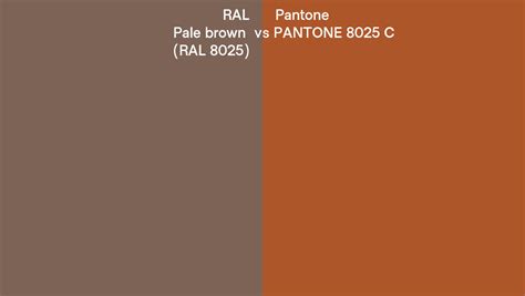 Ral Pale Brown Ral 8025 Vs Pantone 8025 C Side By Side Comparison