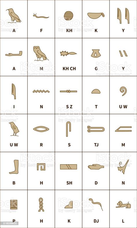 Egyptian Letters Alphabet Letter