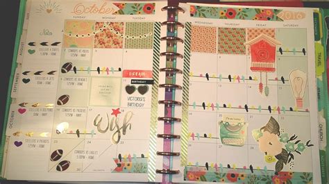Monthly Layout Large Happy Planner Victoria Thatcher
