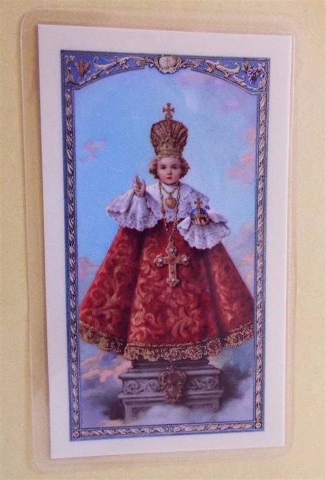 Infant Of Prague Laminated Prayer Card New Etsy