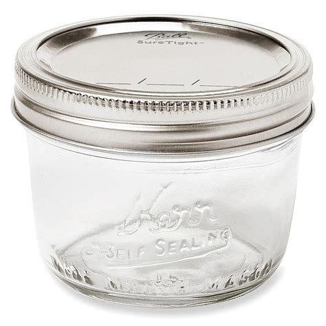 Ball® Wide Mouth Glass Canning Jars 8 Oz S 19401 Uline