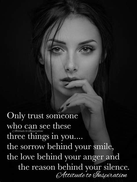 A Woman With Her Hand On Her Chin And The Words Only Trust Someone Who