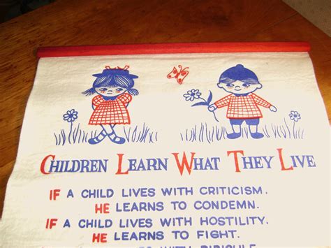 Poster Children Learn What They Live Felt Banner Dorothy