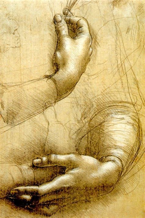 Study Of Arms And Hands By Italian Painter Leonardo Da Vinci Etsy
