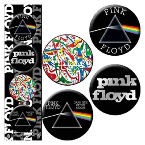 Pink Floyd Logo 4 Pack 125 Button Set Shop The Pink Floyd Official