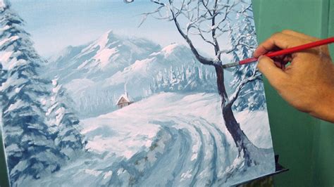 Acrylic Landscape Painting Lesson Winter Landscape By Jm
