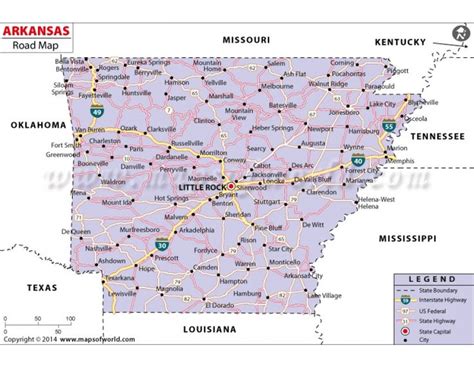 Arkansas Road Map Arkansas City Map Of Arkansas Map