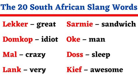 The 20 South African Slang Words English Seeker