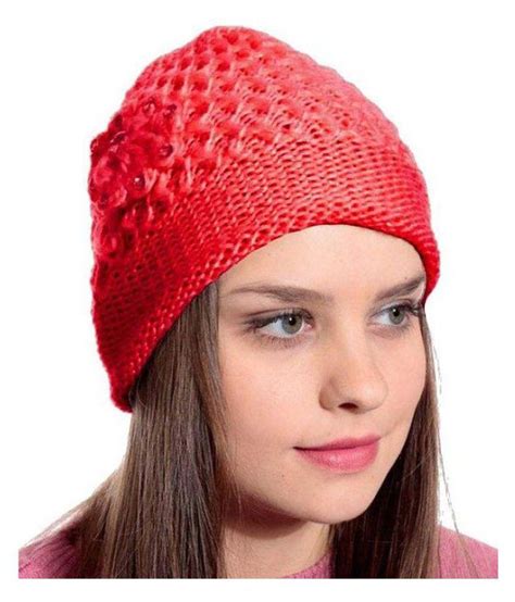 Tahiro Red Woolen Cap For Women Buy Online At Low Price In India